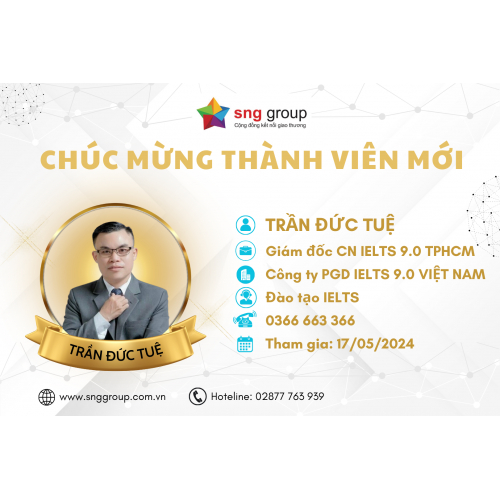 Thư Chúc Mừng Thành Viên Mới - Anh Trần Đức Tuệ