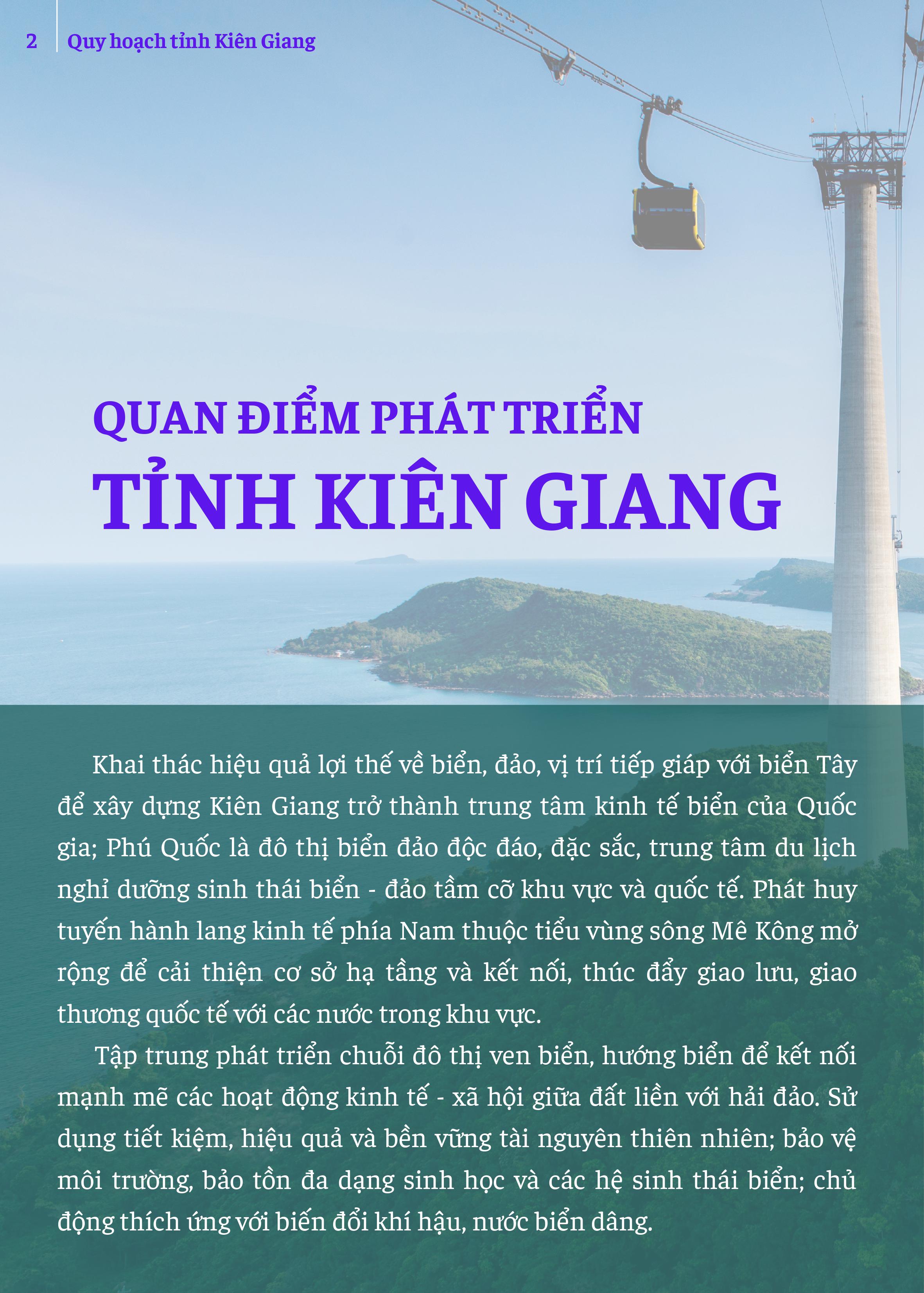 Quan điểm phát triển tỉnh Kiên Giang