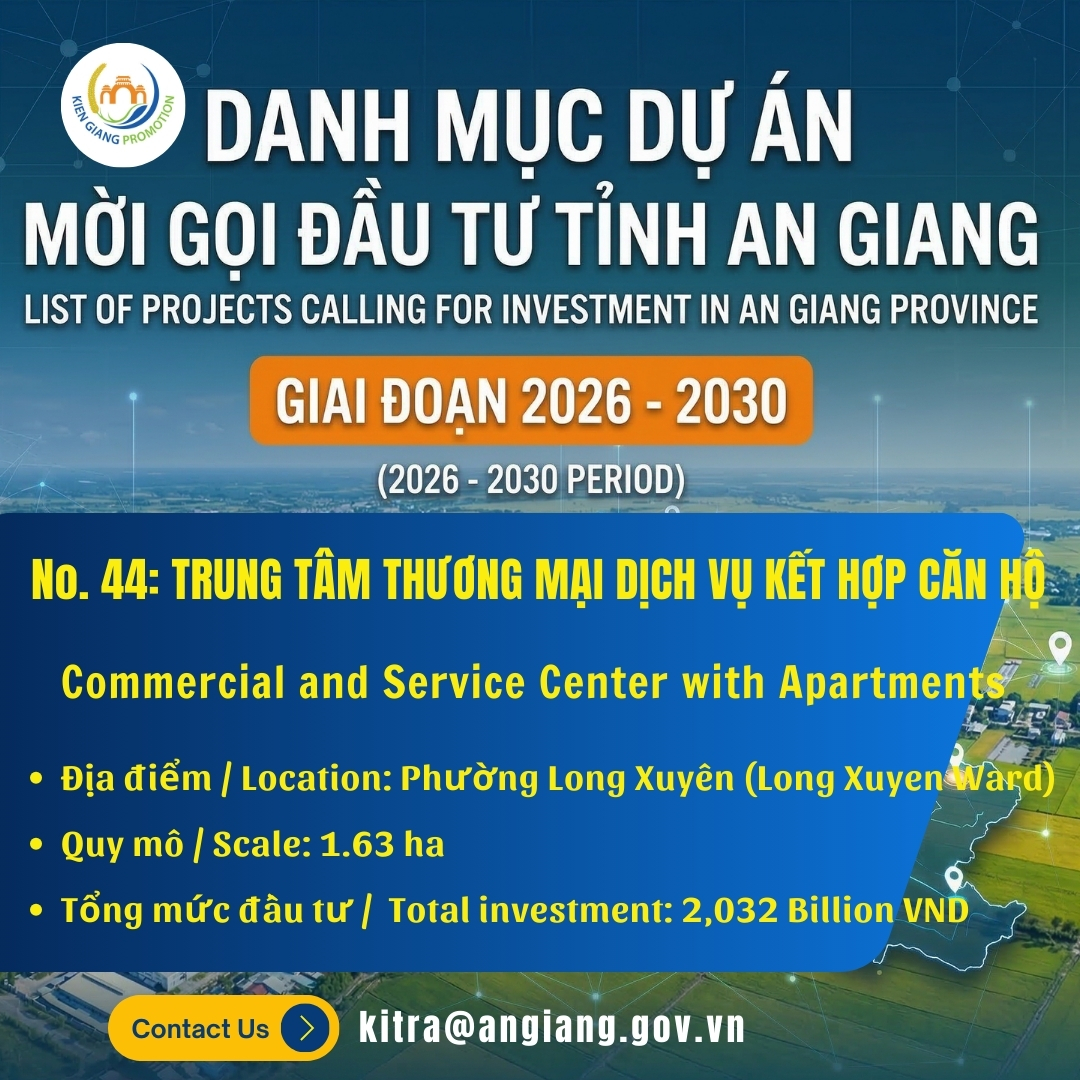 No. 44: Trung Tâm Thương Mại Dịch Vụ Kết Hợp Căn Hộ | Đầu Tư An Giang 2026–2030