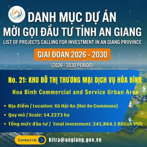 Số. 21: Khu Đô Thị Thương Mại Dịch Vụ Hòa Bình | Đầu Tư An Giang 2026-2030