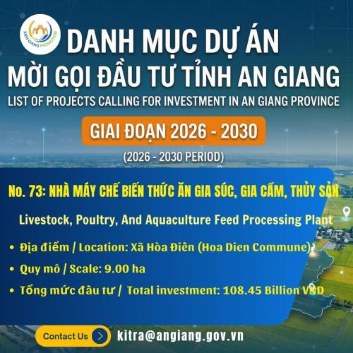 No. 73: Nhà Máy Chế Biến Thức Ăn Gia Súc, Gia Cầm, Thủy Sản