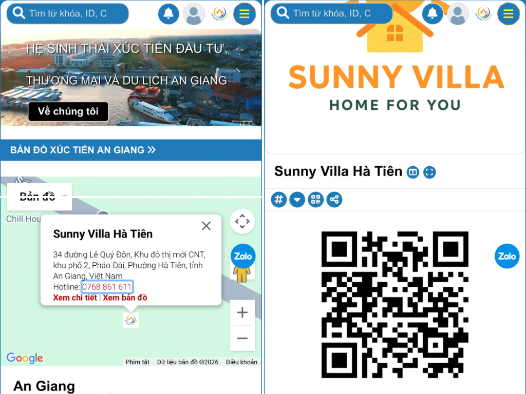 Doanh nghiệp trên Bản đồ Xúc tiến: