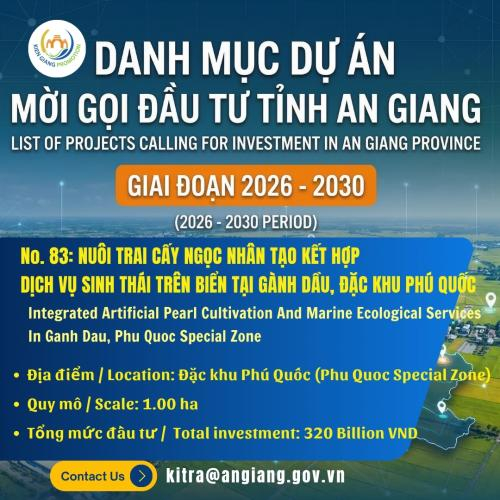No. 83: Nuôi Trai Cấy Ngọc Nhân Tạo Kết Hợp Dịch Vụ Sinh Thái Trên Biển Tại Gành Dầu, Đặc Khu Phú Quốc