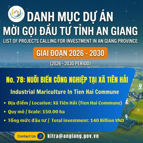 No. 78: Nuôi Biển Công Nghiệp Tại Xã Tiên Hải | Đầu Tư An Giang 2026-2030