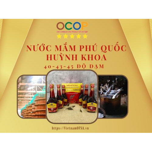 Nước Mắm Phú Quốc Huỳnh Khoa – Vinh Dự Đạt OCOP 5 Sao Quốc Gia