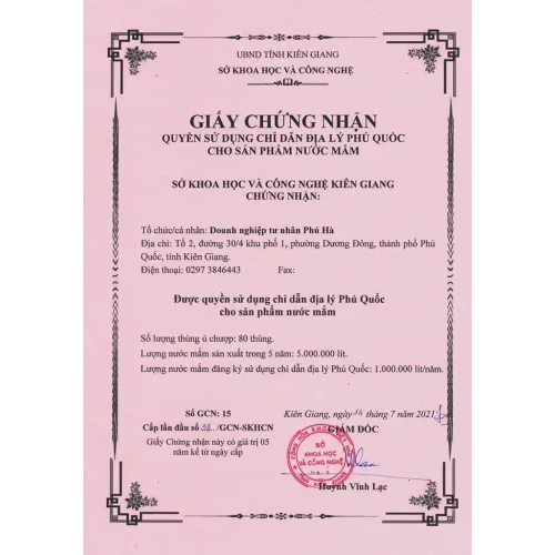 VI. Chứng nhận
