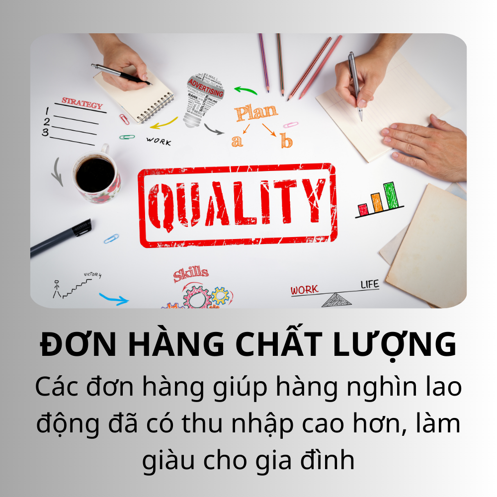 Giá trị mang lại - Đơn hàng chất lượng