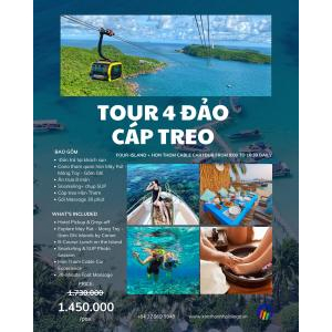Khám Phá 4 Đảo + Cáp Treo Hòn Thơm