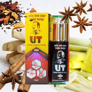 Dầu Xoa Bóp Thảo Dược UT (nóng) - Phương Thuốc Gia Truyền - Chai 50ml