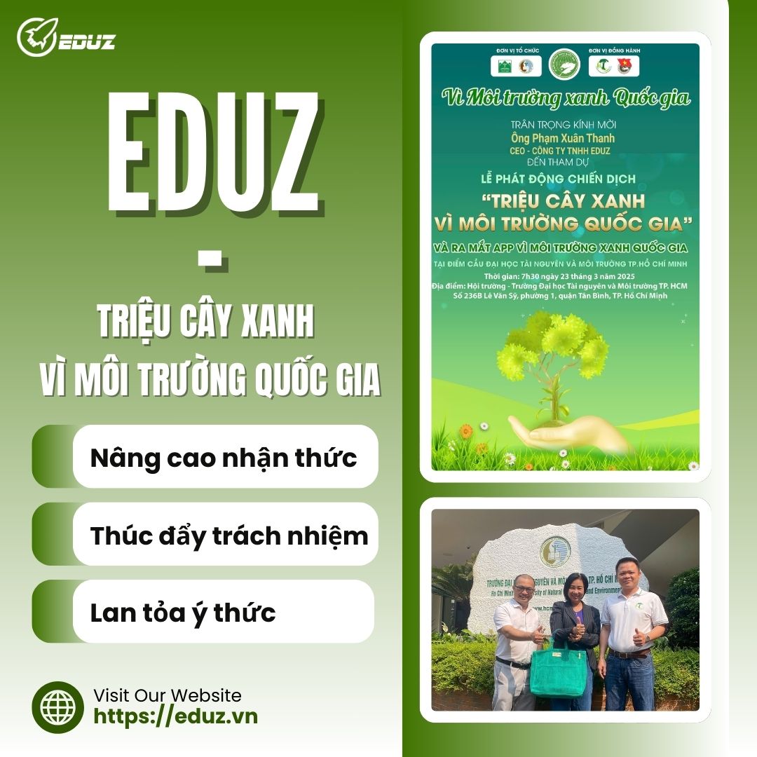 EDUZ - Chiến Dịch Triệu Cây Xanh Vì Môi Trường Quốc Gia
