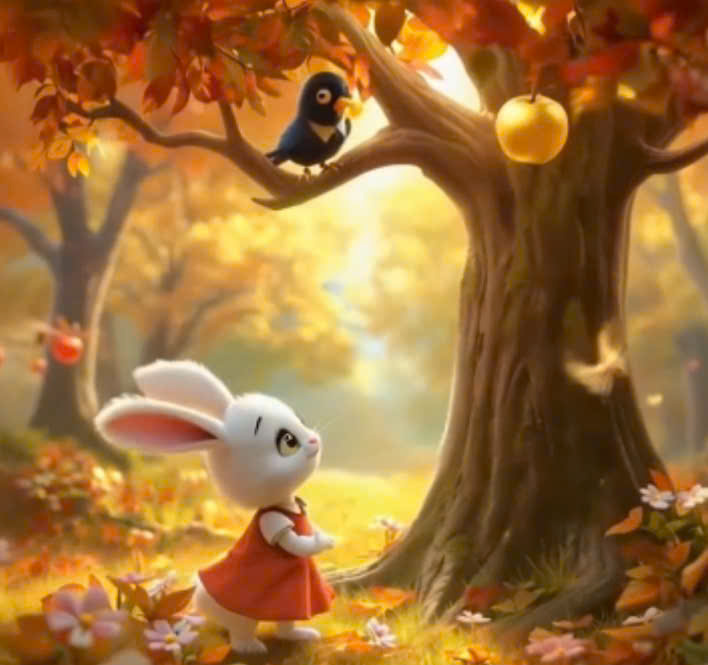 Nếu em là Thỏ, khi thấy Nhím ôm quả táo chạy đi, em sẽ làm gì?