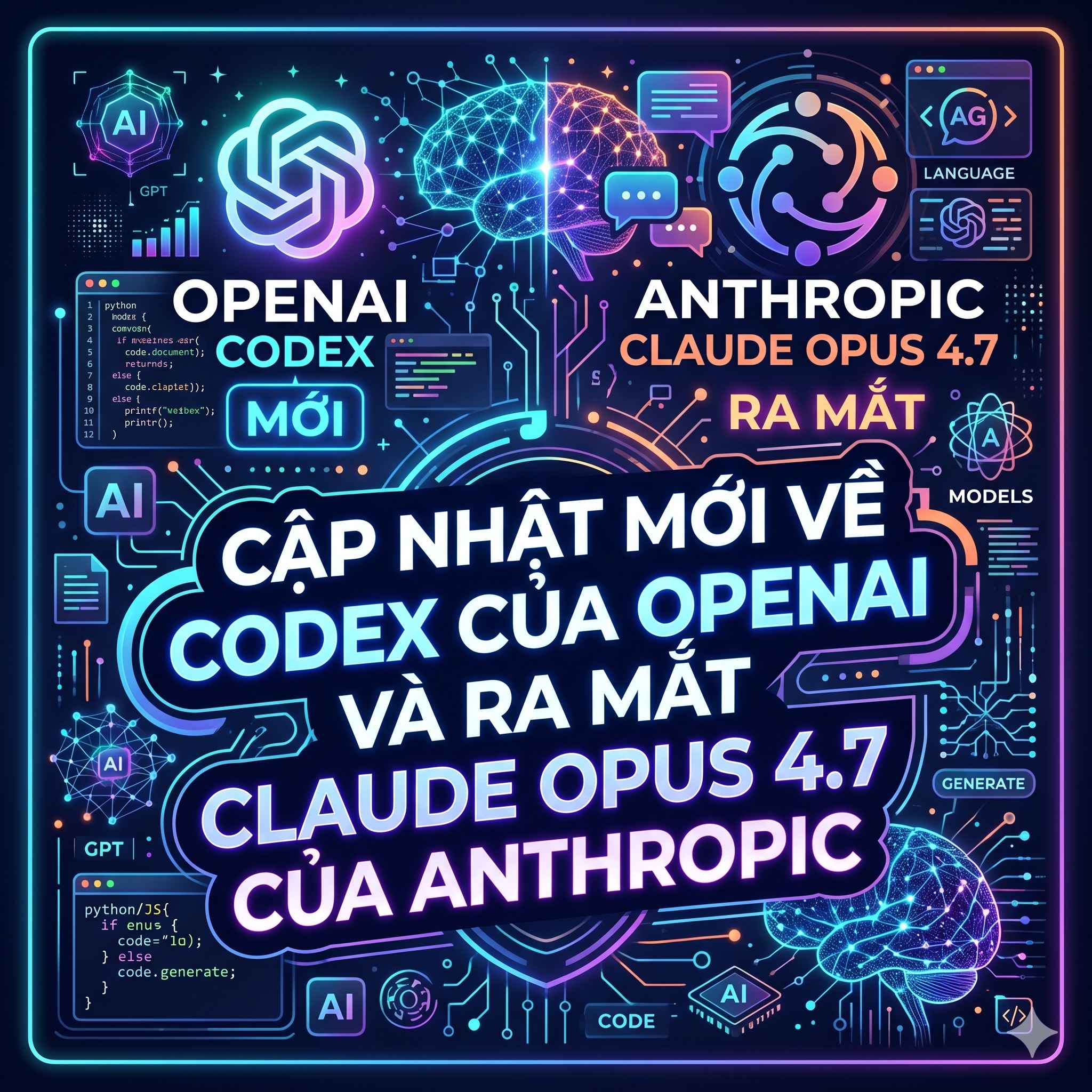 Sự Kiện Lớn Trong Lĩnh Vực AI: Cập Nhật Mới Về Codex Của Openai Và Ra Mắt Claude Opus 4.7 Của Anthropic