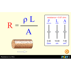 (Mô phỏng) Vật lý: Resistance in a Wire (điện trở trong dây)