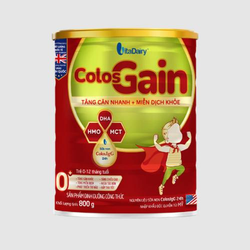 Sữa Bột COLOS GAIN 0+ Lon 800gr (0-12 Tháng)