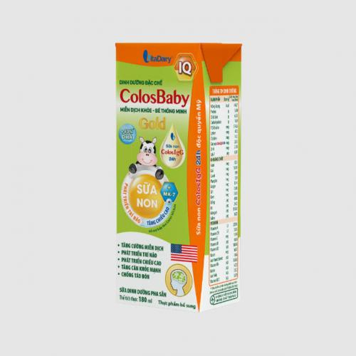 Sữa Bột Pha Sẵn ColosBaby IQ Gold Hộp 180ml (Thùng 48 Hộp)