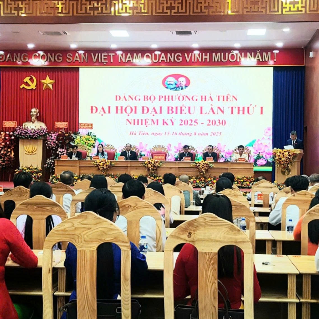 Đại hội đại biểu Đảng bộ phường Hà Tiên lần thứ I, nhiệm kỳ 2025-2030 thành công tốt đẹp